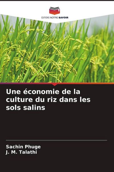 Produktbild: Une &eacute;conomie de la culture du riz dans les sols salins