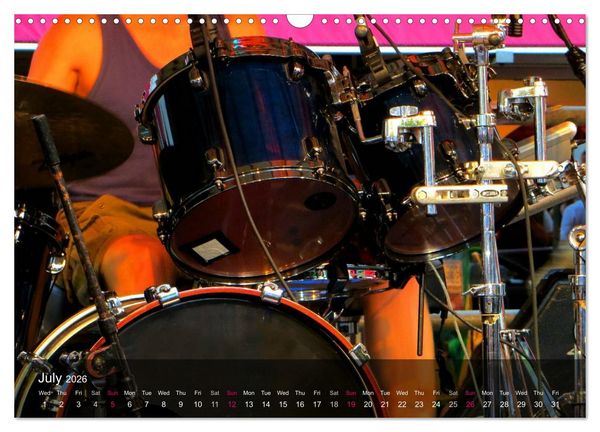 Produktbild: DRUMS ONSTAGE (Wall Calendar 2026 DIN A3 landscape), CALVENDO 12 Month Wall Calendar