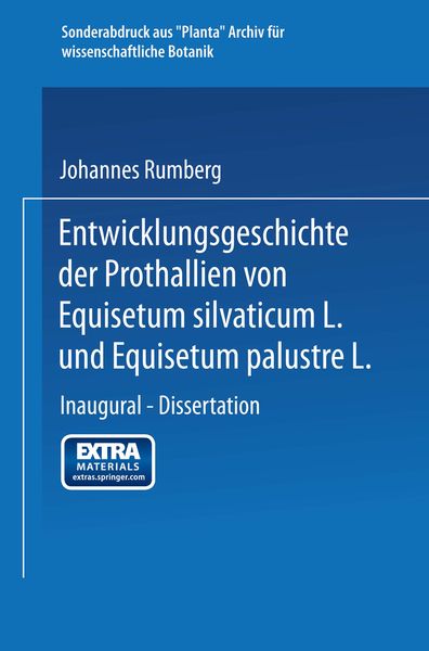 Produktbild: Entwicklungsgeschichte der Prothallien von Equisetum silvaticum L. und Equisetum palustre L.