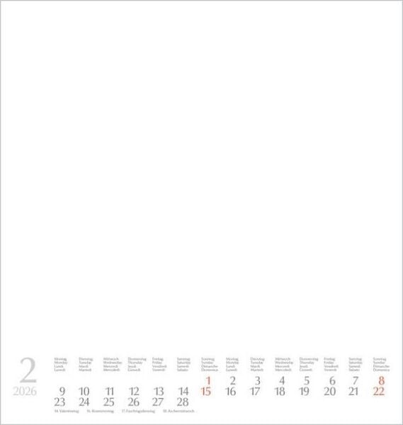Produktbild: Foto-Malen-Basteln Bastelkalender weiß groß 2026