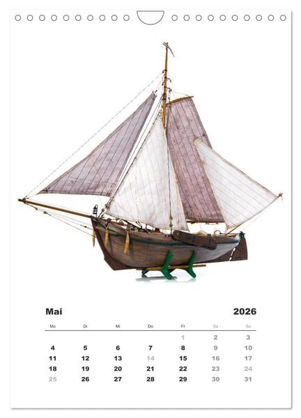 Produktbild: Historische Segelschiffe - Modellbau (Wandkalender 2026 DIN A4 hoch), CALVENDO Monatskalender