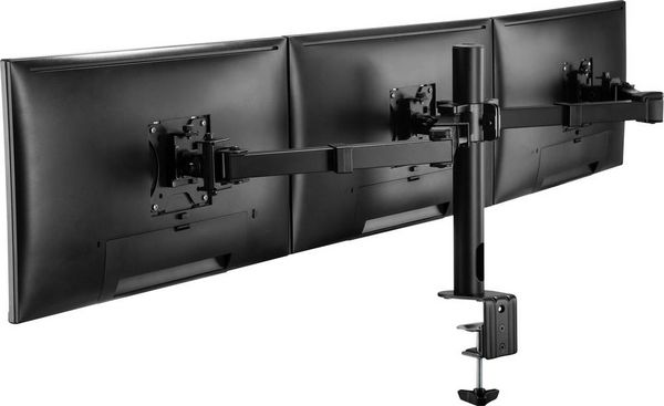 Produktbild: SpeaKa Professional Monitorhalterung SP-MM-230 3 Display(s) 43,2 cm (17") - 68,6 cm (27") Schwarz H&ouml;henverstellbar, Neigbar, Schwenkbar, Drehbar