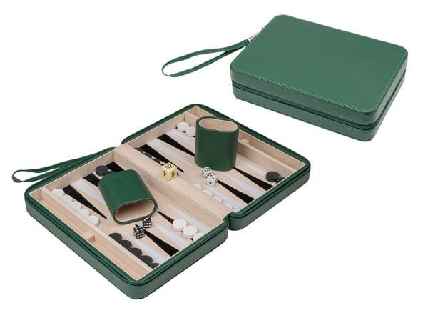 Produktbild: Backgammon Thasos, Reise, Kunstleder, magnetisch, mit Tragegriff