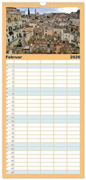 Produktbild: Familienplaner 2026 - Apulien ... der S&uuml;den Italiens mit 5 Spalten (Wandkalender, 21 x 45 cm) CALVENDO