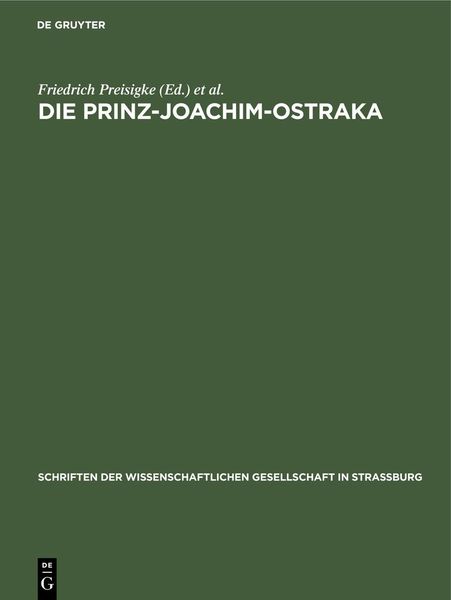 Produktbild: Die Prinz-Joachim-Ostraka
