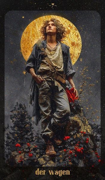 Produktbild: Bernsteinmond Tarot - 78 Tarotkarten und 80-seitiges Booklet