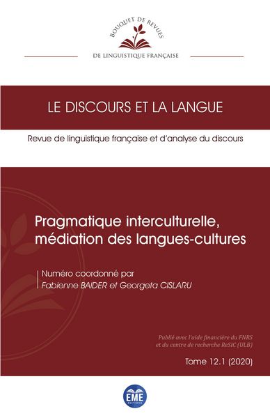 Produktbild: Pragmatique interculturelle, m&eacute;diation des langues-cultures
