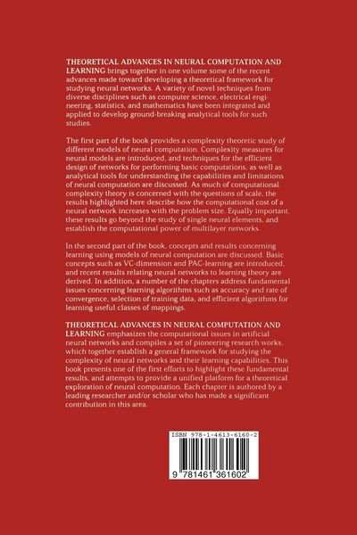 Produktbild: Theoretical Advances in Neural Computation and Learning