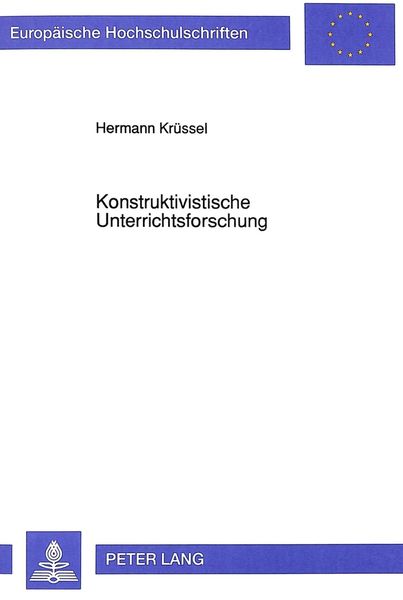 Produktbild: Konstruktivistische Unterrichtsforschung