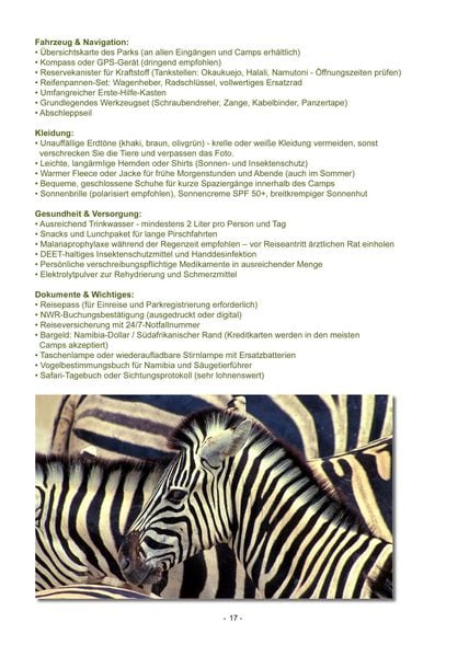 Produktbild: ETOSHA KARTE mit Fotogalerie