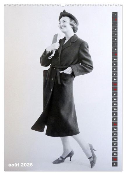 Produktbild: Deux mannequins des ann&eacute;es 1950 - Les jumelles Thea et Helga (Calendrier mural 2026 DIN A2 horizontal) calendrier de bureau