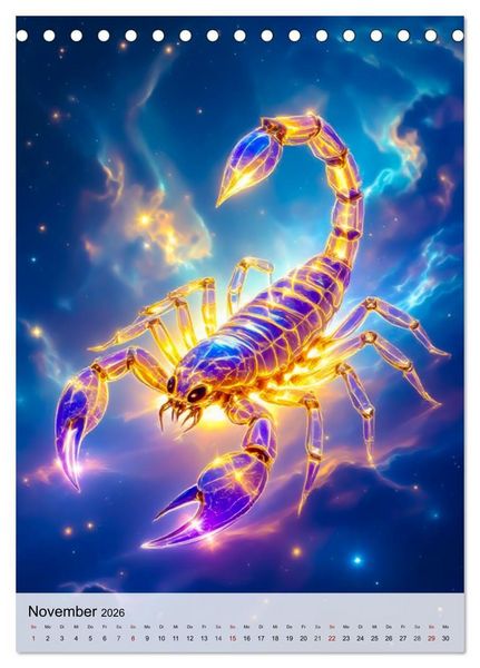 Produktbild: Der Mythos der Sternenzeichen - Sternenwesen des Zodiaks (Tischkalender 2026 DIN A5 hoch), CALVENDO Monatskalender