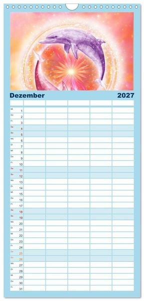 Produktbild: Familienplaner 2027 - Delfine - Kalender mit 5 Spalten (Wandkalender, 21 x 45 cm) CALVENDO