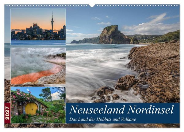 Produktbild: Neuseeland Nordinsel - Das Land der Hobbits und Vulkane (Wandkalender 2027 DIN A2 quer), CALVENDO Monatskalender