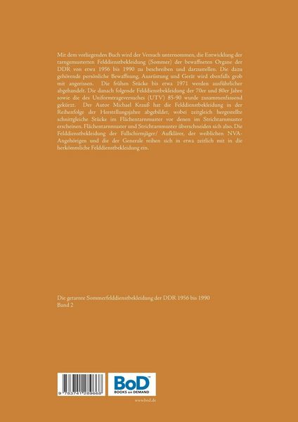 Produktbild: Die getarnte Sommerfelddienstbekleidung der DDR 1956 bis 1990