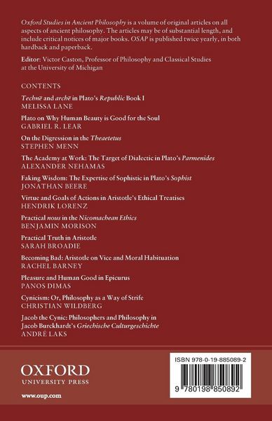 Produktbild: Oxford Studies in Ancient Philosophy, Volume 57
