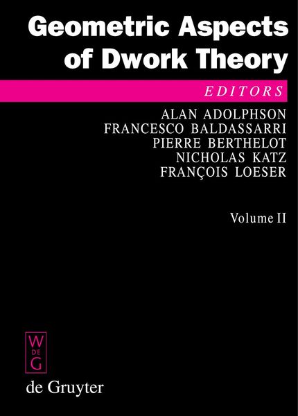 Produktbild: Geometric Aspects of Dwork Theory
