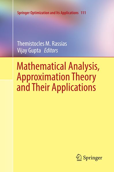 Produktbild: Mathematical Analysis, Approximation Theory and Their Applications