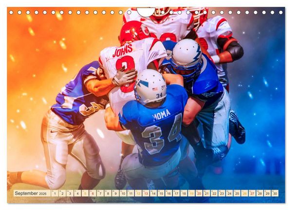 Produktbild: American Football - Fight (Wandkalender 2026 DIN A4 quer), CALVENDO Monatskalender