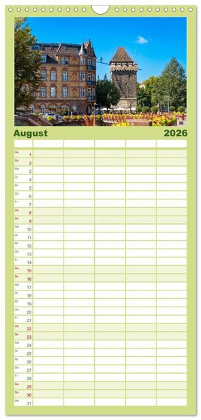 Produktbild: Familienplaner 2026 - Ein Spaziergang durch Esslingen mit 5 Spalten (Wandkalender, 21 x 45 cm) CALVENDO