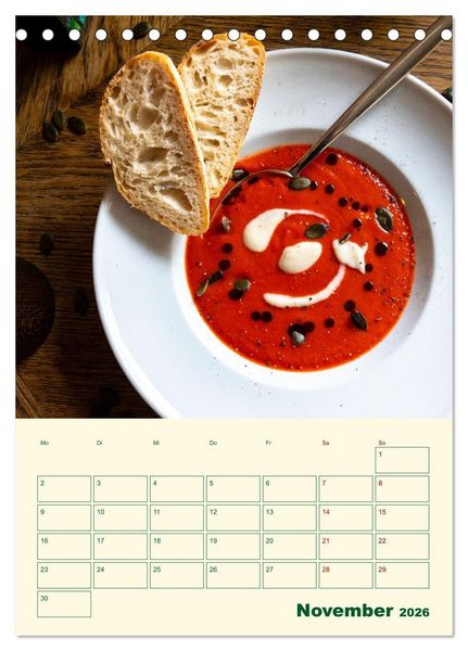 Produktbild: Vegetarische Vier Jahreszeiten (Tischkalender 2026 DIN A5 hoch), CALVENDO Monatskalender