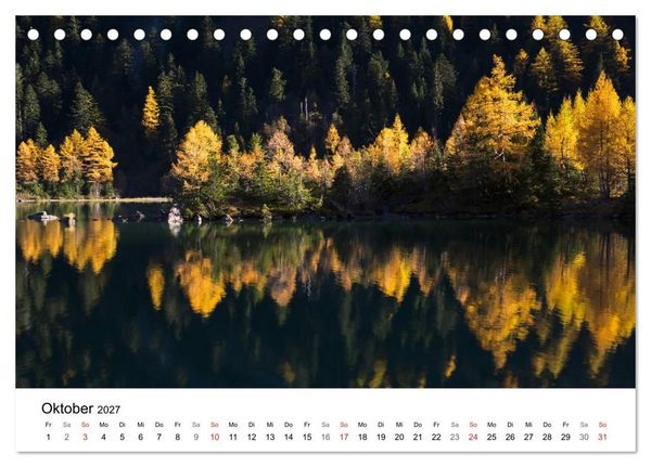 Produktbild: BERGSEEN Schweizer Alpen (Tischkalender 2027 DIN A5 quer), CALVENDO Monatskalender