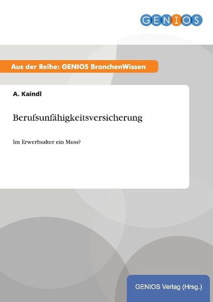Produktbild: Berufsunf&auml;higkeitsversicherung