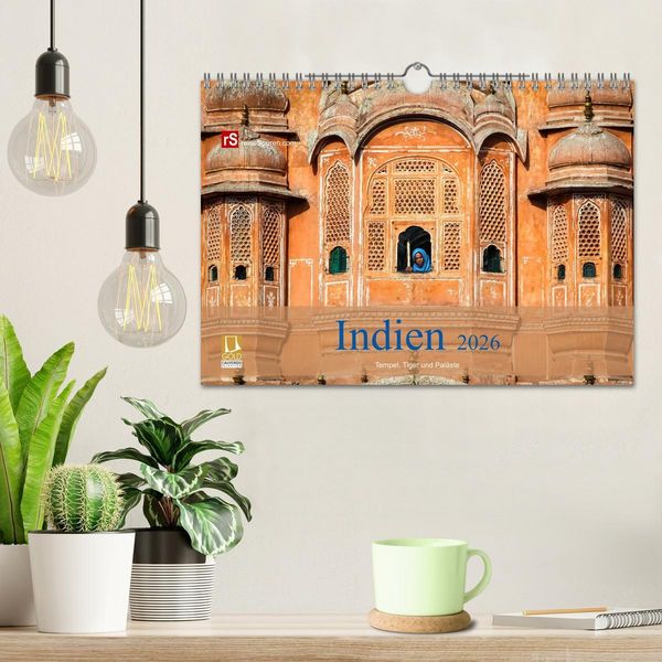 Produktbild: Indien 2026 Tempel, Tiger und Pal&auml;ste (Wandkalender 2026 DIN A4 quer), CALVENDO Monatskalender