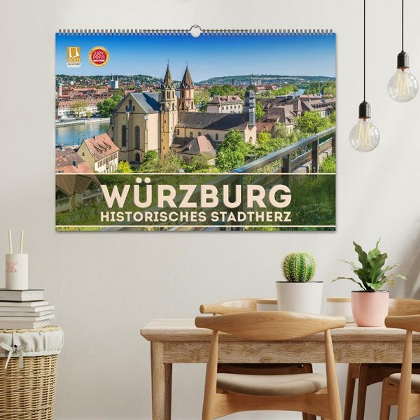 Produktbild: W&Uuml;RZBURG Historisches Stadtherz (Wandkalender 2026 DIN A2 quer), CALVENDO Monatskalender