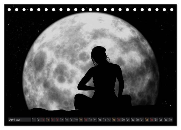 Produktbild: Sonne und Mond - faszinierend und anziehend (Tischkalender 2026 DIN A5 quer), CALVENDO Monatskalender