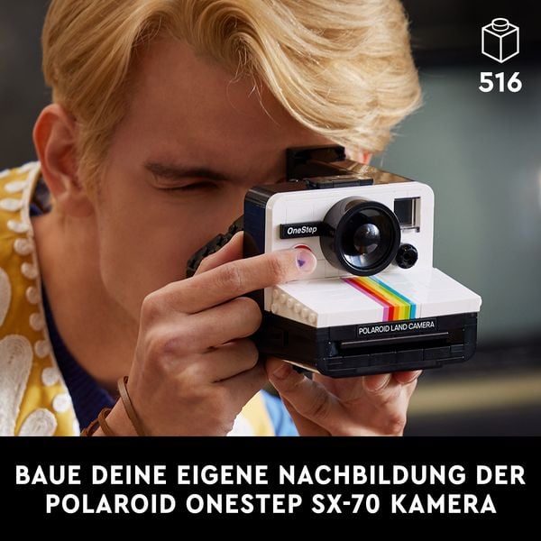 Produktbild: LEGO Ideas Polaroid OneStep SX-70 Sofortbildkamera, Kamera Set 21345
