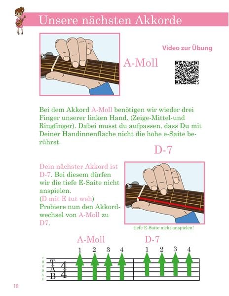 Produktbild: Das M&auml;dchen Gitarrenbuch inkl. QR-Codes zu Lernvideos