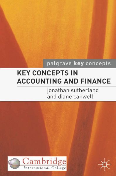Produktbild: Key Concepts in Accounting and Finance