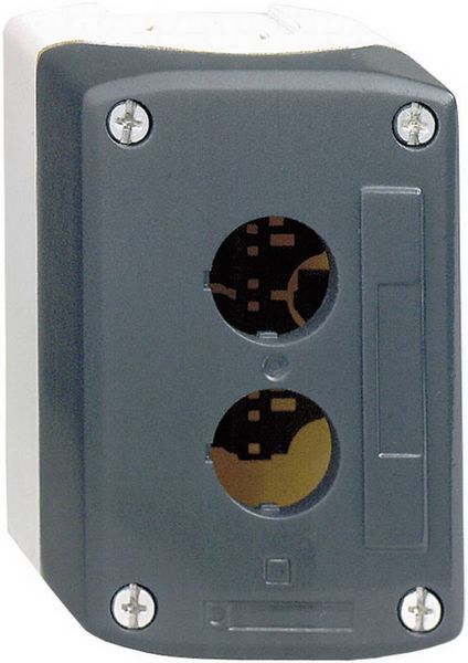 Produktbild: Schneider Electric XALD02 XALD02 Leergeh&auml;use 2 Einbaustellen unbeschriftet Dunkelgrau, Hellgrau 1 St.