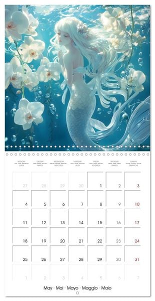 Produktbild: Mermaid Dreams - A Year of Enchanted Oceans (Wall Calendar 2026 12 &times; 12 Inch) CALVENDO 12 Month Wall Calendar