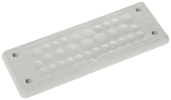Produktbild: Trelleborg MH-24 F 31-1 LIGHT GREY UL94 V-0 IP65 | TPE | Screw Durchf&uuml;hrungsplatte TPE Grau 1 St.