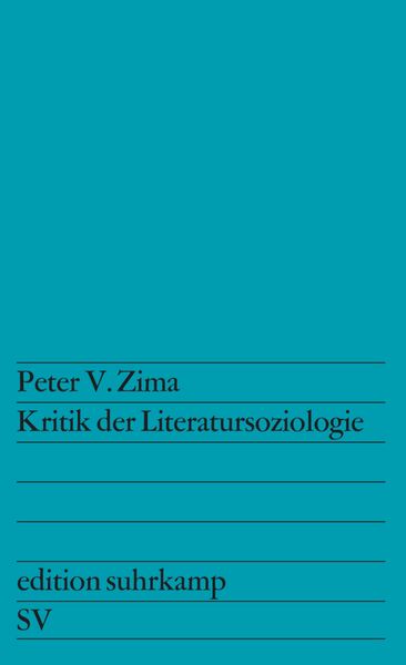 Produktbild: Kritik der Literatursoziologie