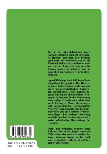 Produktbild: Pr&uuml;fungsaufsatz f&uuml;r B&uuml;rokaufleute