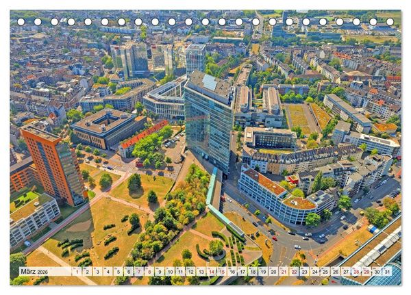 Produktbild: D&uuml;sseldorf Vom Ufer bis zur Skyline (Tischkalender 2026 DIN A5 quer), CALVENDO Monatskalender