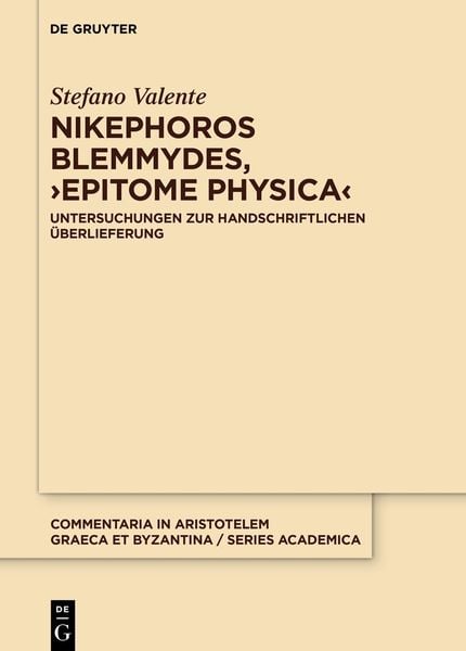 Produktbild: Nikephoros Blemmydes, &rsaquo;Epitome physica&lsaquo;