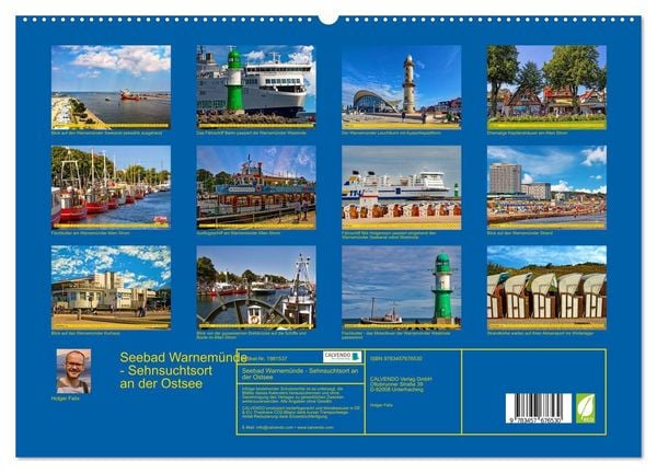 Produktbild: Seebad Warnem&uuml;nde - Sehnsuchtsort an der Ostsee (hochwertiger Premium Wandkalender 2026 DIN A2 quer), Kunstdruck in Hochglanz