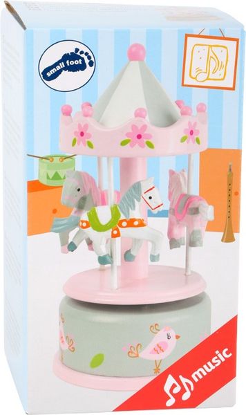 Produktbild: Small foot 11230 - Spieluhr Pferdekarussell, Melodie: Schicksalsmelodie, Holz. H&ouml;he: 17cm