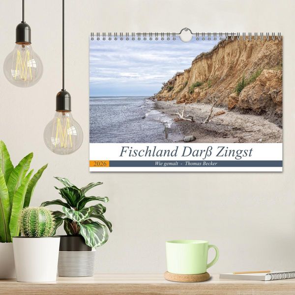 Produktbild: Fischland Dar&szlig; Zingst - wie gemalt (Wandkalender 2026 DIN A4 quer), CALVENDO Monatskalender