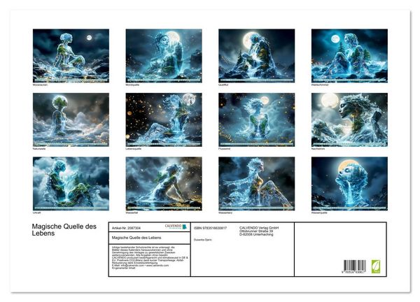 Produktbild: Magische Quelle des Lebens (Wandkalender 2026 DIN A2 quer), CALVENDO Monatskalender