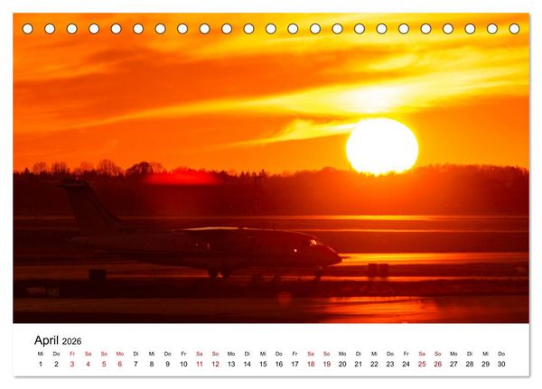 Produktbild: Die Welt der Privatjets (Tischkalender 2026 DIN A5 quer), CALVENDO Monatskalender