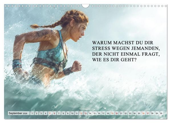 Produktbild: Weisheit und Motivation - Inspiration voller Sinn und St&auml;rke (Wandkalender 2026 DIN A3 quer), CALVENDO Monatskalender
