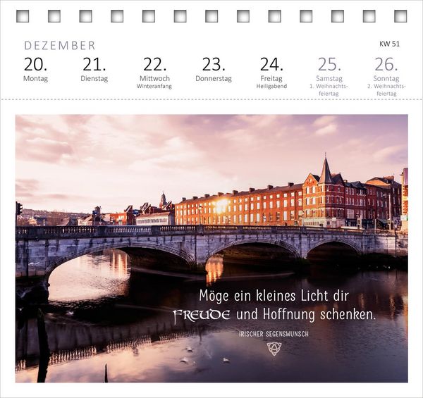 Produktbild: Postkartenkalender Irische Segensw&uuml;nsche 2027