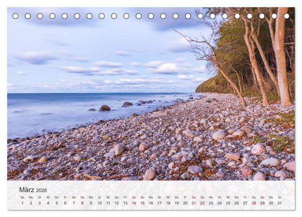 Produktbild: Nat&uuml;rliches R&uuml;gen und Hiddensee (Tischkalender 2026 DIN A5 quer), CALVENDO Monatskalender