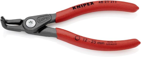Produktbild: Knipex 48 21 J11 Seegeringzange Passend f&uuml;r (Seegeringzangen) Innenringe 12-25 mm Spitzenform (Details) abgewinkelt 90&deg;