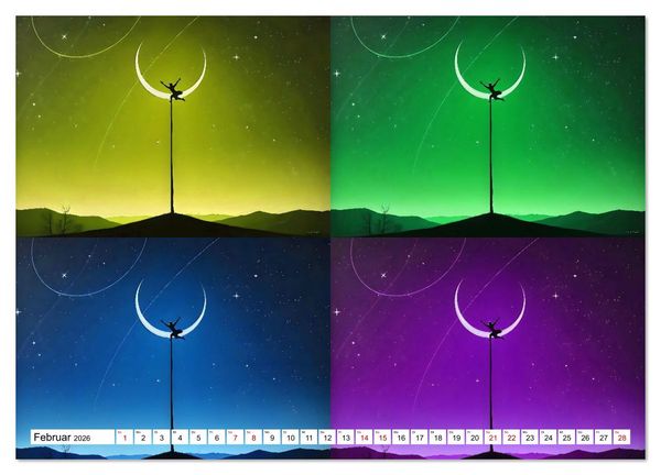 Produktbild: Olympia neu gedacht - Sport als Pop-Art (Wandkalender 2026 DIN A4 quer), CALVENDO Monatskalender